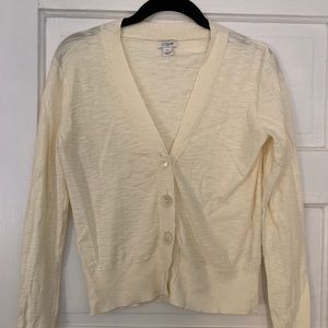 J Crew cotton cropped cardigan